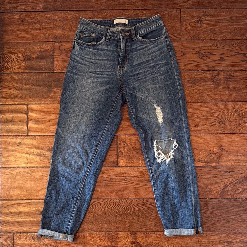 Women's Blue Distressed Jeans